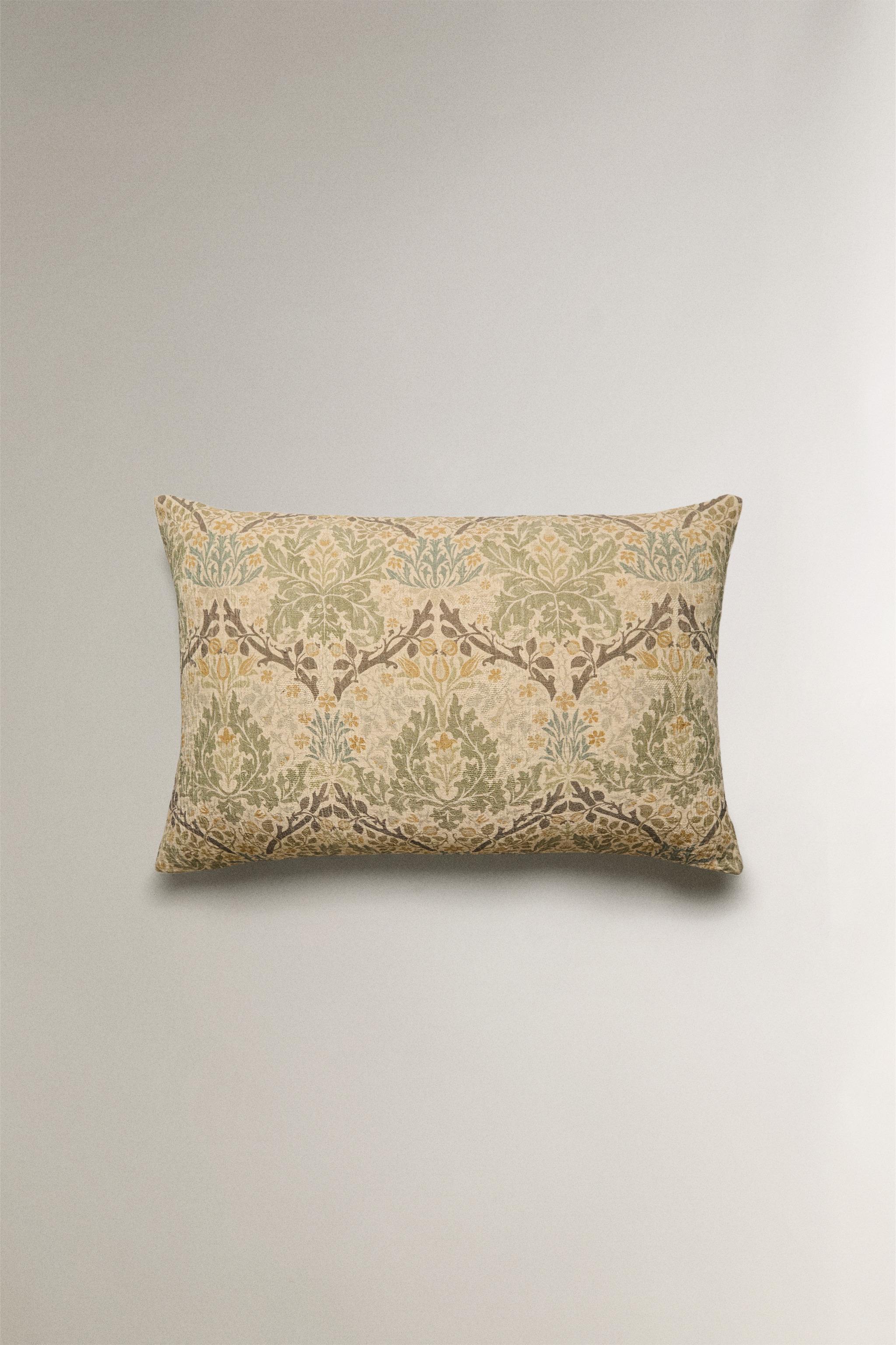 MORRIS & CO. FLORAL THROW PILLOW COVER